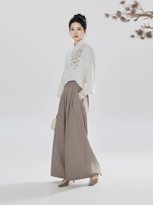 Songyu modern Hanfu floral shirt Song pants and skirt product photo 1