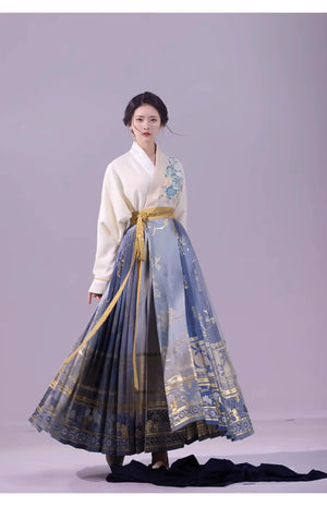 Zhong Ling Yuxiu, Qing Shi, Horse Dress - Yandan_Hanfu