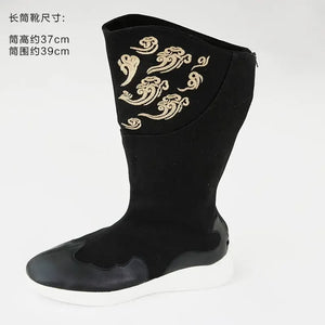 Men's shoes retro official boots auspicious cloud embroidery - Yandan_Hanfu