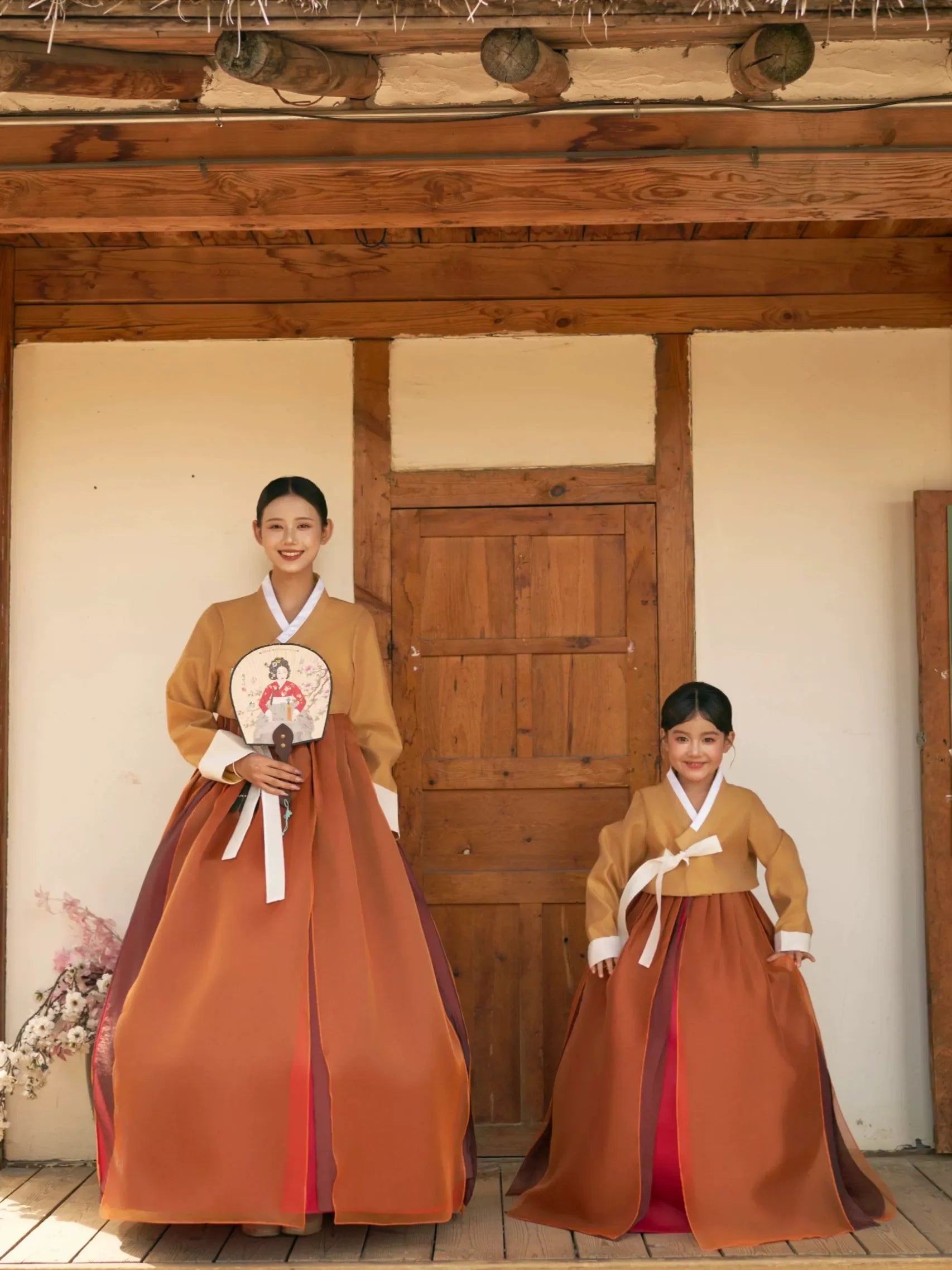 Family Matching Hanbok – Palace Style Brown Korean Ethnic Traditional Outfit - Yandan_Hanfu