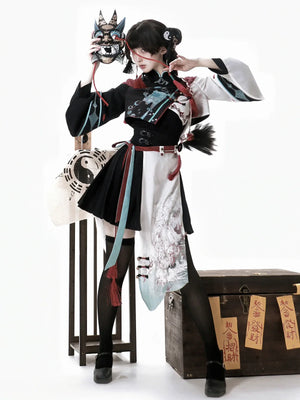 【Walk with Spirits】New Chinese Lolita Outfit – Han-Inspired Top and Skirt Duo - Yandan_Hanfu