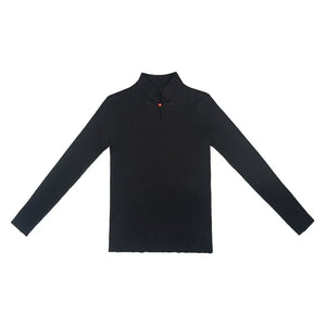 Lunar Spring River – Red Hanfu Maxi Skirt Set, New Chinese Style 6-Meter Hem Mamian Skirt with Knit Top & Wool Coat - Yandan_Hanfu