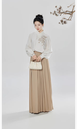 Songyu modern Hanfu floral shirt Song pants and skirt product photo 13