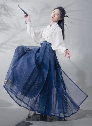 New Chinese style orchid horse dress Ming-made Hanfu skirt - Yandan_Hanfu