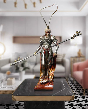 Monkey King Ornament Black Myth Tabletop Sculpture - Yandan_Hanfu