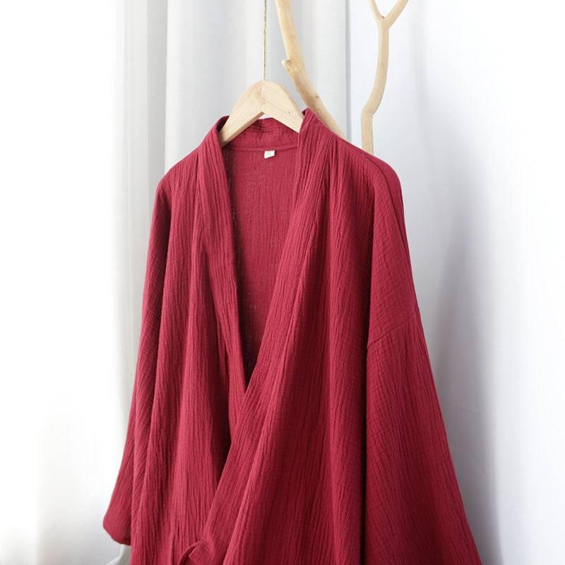 Summer pure cotton Zen clothes, thin pajamas, loose Hanfu robes, nightgowns, Chinese style robes. - Yandan_Hanfu