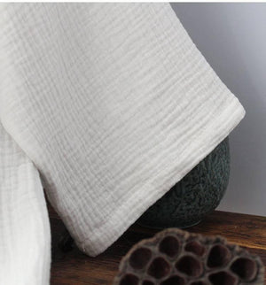 Chinese style pure white Hanfu lined robe homewear pajamas tops pajamas pure cotton - Yandan_Hanfu