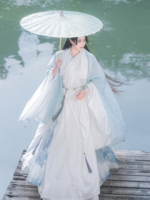 Wait for the misty rain Ming Dynasty Taoist robe male hanfu