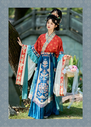 Cloud Silks – Traditional Hanfu Dress Inspired by Wei-Jin Era, Cross-Collar Revival for Women