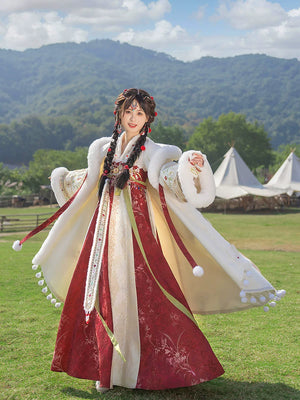 Shengle Long Dream winter Hanfu cloak and chest-high dress product photo 2