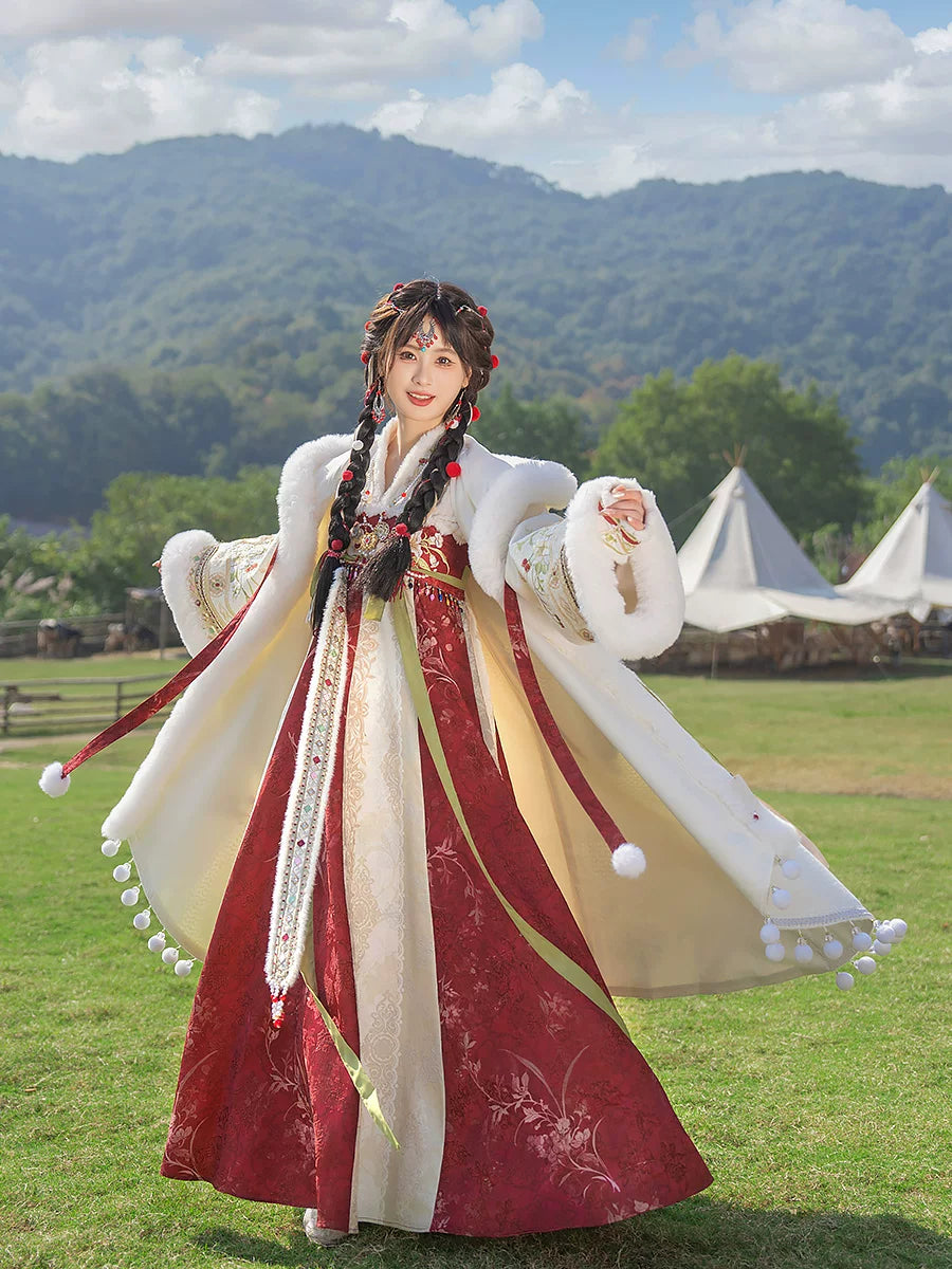 Shengle Long Dream winter Hanfu cloak and chest-high dress product photo 2