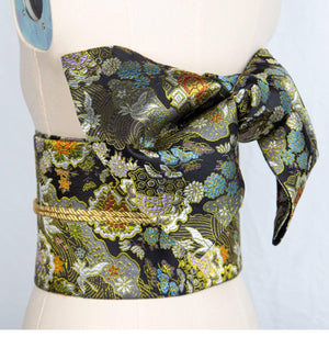 Japanese kimono waist seal, yukata belt, gorgeous brocade bow belt, styling knot waist photo - Yandan_Hanfu