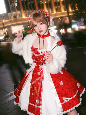 Chinese style pink lolita hanfu drunk fuchu Xiaoshan Qing Guofeng Han element dress - Yandan_Hanfu