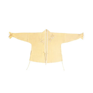 Yellow Rose – New Chinese Style Song-Inspired Coat | Everyday Hanfu Outerwear with Flowing Sleeve Dress - Yandan_Hanfu