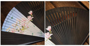 Folding fan female dance fan Hanfu Chinese style full bamboo fan - Yandan_Hanfu