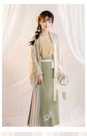 Song Dynasty | Casual Hanfu Summer Green Suit Skirt - Yandan_Hanfu