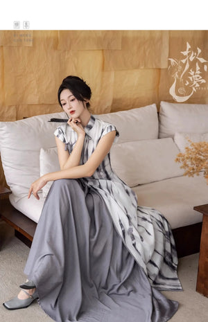 New Chinese Irregular Cheongsam Summer - Yandan_Hanfu