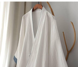 Chinese style white Hanfu robe homewear pajamas pajamas pure cotton - Yandan_Hanfu