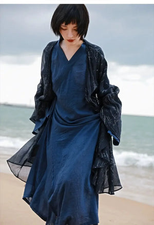 Super fairy autumn three-piece Hanfu antique jacket Chinese suit women's clothing - Yandan_Hanfu