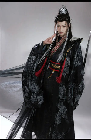 Dark Immortal Robe – Unisex Hanfu Outfit Inspired by Chinese Xianxia & Traditional Taoist Style - Yandan_Hanfu