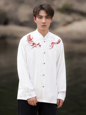 New Chinese Tang style Chinese style button top embroidered jacket Mao suit jacket - Yandan_Hanfu