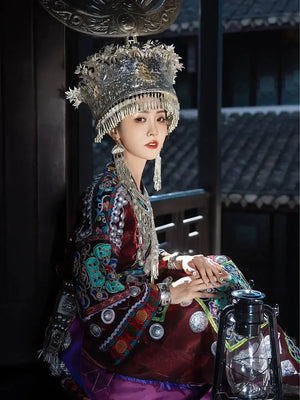 惊鸿|Miao clothing Tujia Xiangxi ethnic minority - Yandan_Hanfu