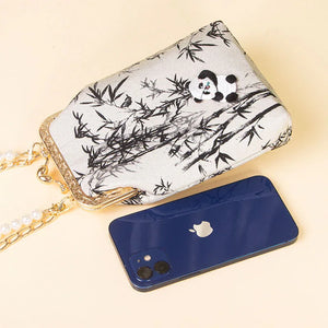 Handmade embroidered pearl celebrity cheongsam banquet bag - Yandan_Hanfu