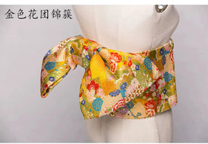 Japanese kimono waist seal Yukata belt gorgeous brocade bow belt styling knot waist seal - Yandan_Hanfu