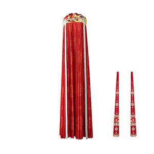 Authentic Tang-Style Bridal Hanfu – Custom Embroidered Red Gown with Flowing Grand Sleeves - Yandan_Hanfu