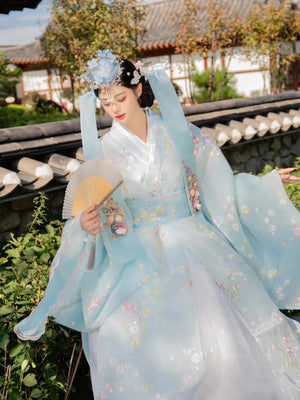 Court ancient women's wedding dress Korean traditional hanbok suit - Yandan_Hanfu