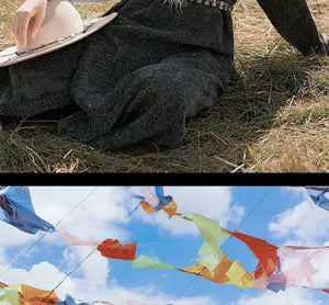 Trench Coat with Detachable Fur Collar | Reimagined Tibetan-Inspired Design - Yandan_Hanfu