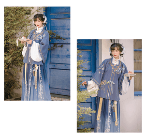 This elegant blue hanfu for women features flowing hanfu sleeves, intricate hanfu patterns, and classic hanfu layers. Perfect as a princess hanfu dress, fairy hanfu dress, or sexy hanfu, it’s inspired by Tang Dynasty hanfu and ideal for hanfu cosplay or hanfu dance styles. Available in plus size hanfu, it pairs beautifully with a chic hanfu skirt. Wondering where to buy hanfu? Explore our trusted hanfu shop for the best hanfu for sale options.