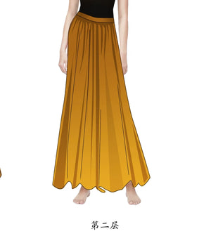 Forbidden Spring – Luxury Chinese-Style Performance Set (Elegant Dance Skirt Outfit) - Yandan_Hanfu