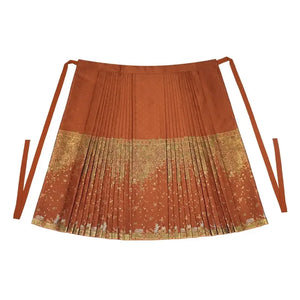 Persimmon Ruyi autumn and winter Hanfu warm round neck jacket plush jacket - Yandan_Hanfu