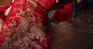 Beloved Dream – New Chinese Red Bridal Qipao/Cheongsam Dress for Engagement, Wedding Toast & Spring Ceremony - Yandan_Hanfu