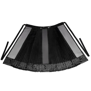 Oriental Grace – Hanfu-Inspired Set | Embroidered Bamboo Tassel Vest with Qipao Collar Top & Mamian Skirt - Yandan_Hanfu