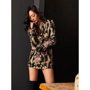 Exotic, jacquard dress dress style suit OL jacket - Yandan_Hanfu