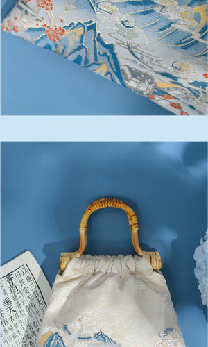 【In this mountain】landscape painting Hanfu cheongsam bag - Yandan_Hanfu