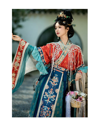 Cloud Silks – Traditional Hanfu Dress Inspired by Wei-Jin Era, Cross-Collar Revival for Women