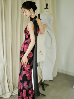 "Shadow" fishtail streamer robe knot bride engagement annual party dress - Yandan_Hanfu