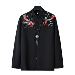 New Chinese Tang style Chinese style button top embroidered jacket Mao suit jacket - Yandan_Hanfu