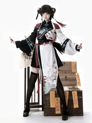 【Walk with Spirits】New Chinese Lolita Outfit – Han-Inspired Top and Skirt Duo - Yandan_Hanfu