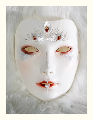 Soul Crop Antique Mask Full Face Adult Handsome Male Emperor - Yandan_Hanfu