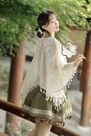 Chinese style cicada Mori exquisite cape Han element sweet Lolita Hanfu - Yandan_Hanfu