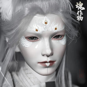 Soul Crop Antique Mask Full Face Adult Handsome Male Emperor - Yandan_Hanfu