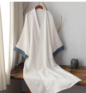 Chinese style white Hanfu robe homewear pajamas pajamas pure cotton - Yandan_Hanfu