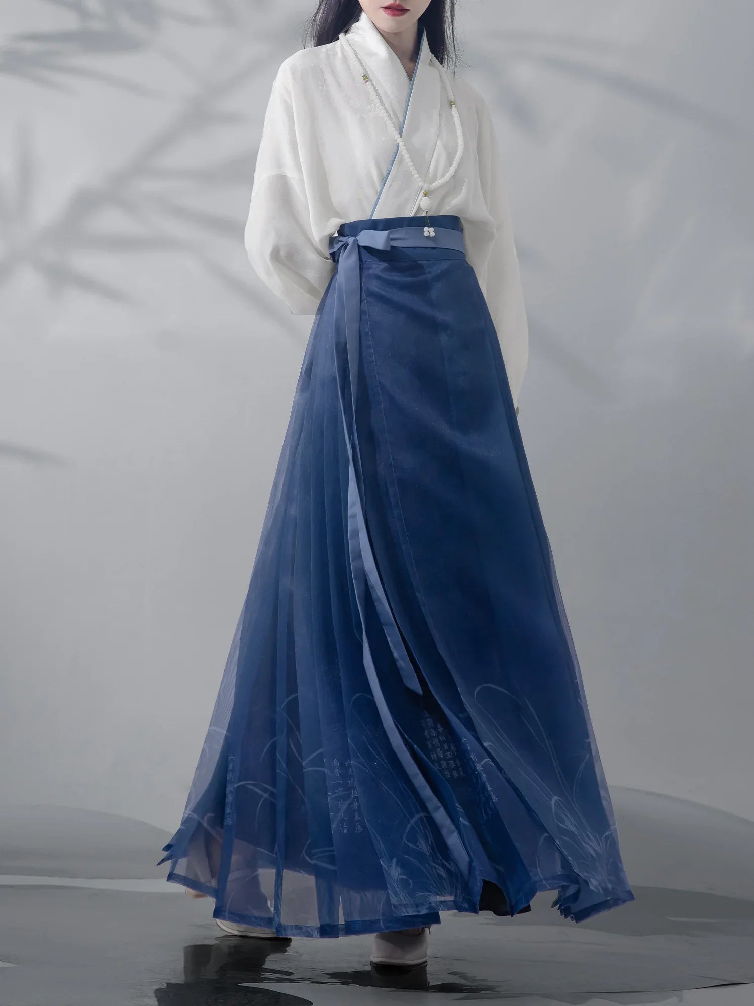 New Chinese style orchid horse dress Ming-made Hanfu skirt - Yandan_Hanfu