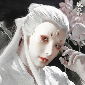 Soul Crop Antique Mask Full Face Adult Handsome Male Emperor - Yandan_Hanfu