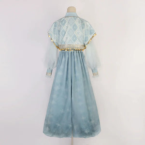 【Cloud traveler】 blue Hanfu Dunhuang Western style ethnic style suit Princess Jasmine - Yandan_Hanfu