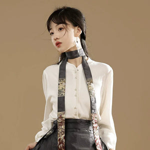 Ming Dynasty Hanfu women's horse skirt sweater autumn and winter suit - Yandan_Hanfu
